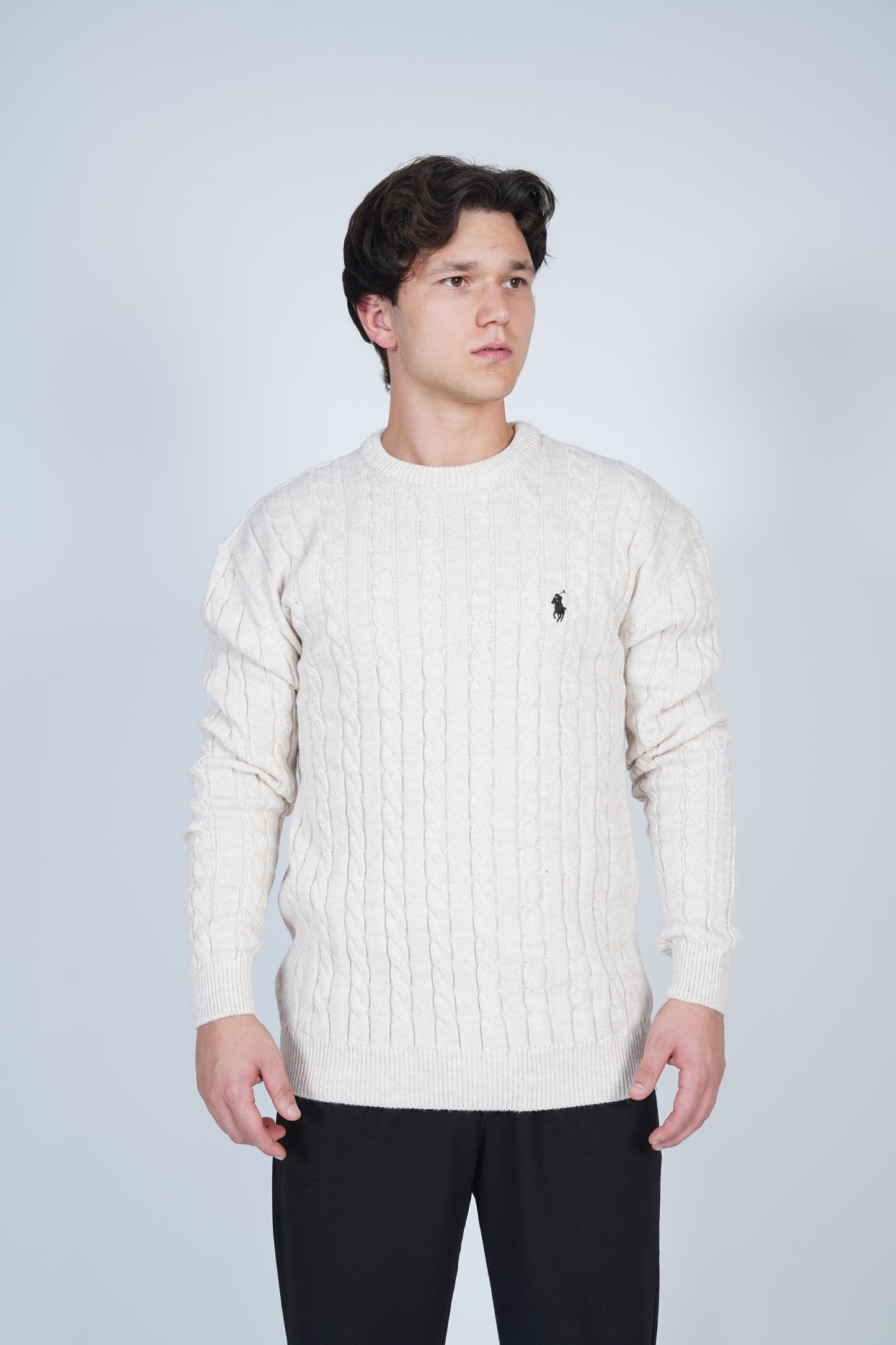 Polo Ralph Lauren Krem Örgü Kazak