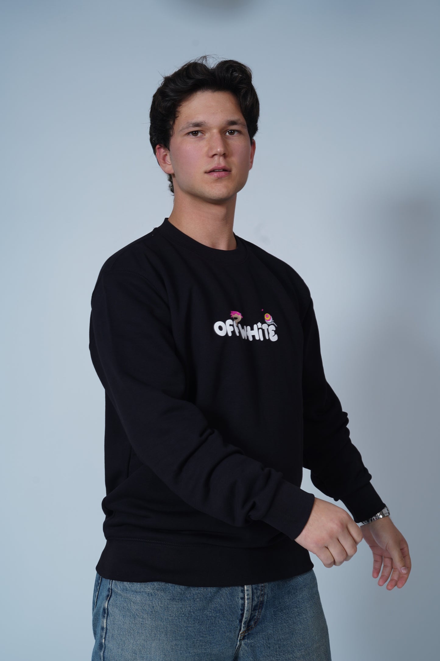 Off-White Siyah Oversize Sweatshirt