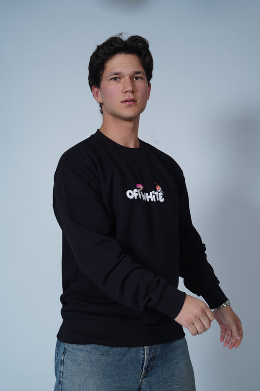 Off-White Siyah Oversize Sweatshirt