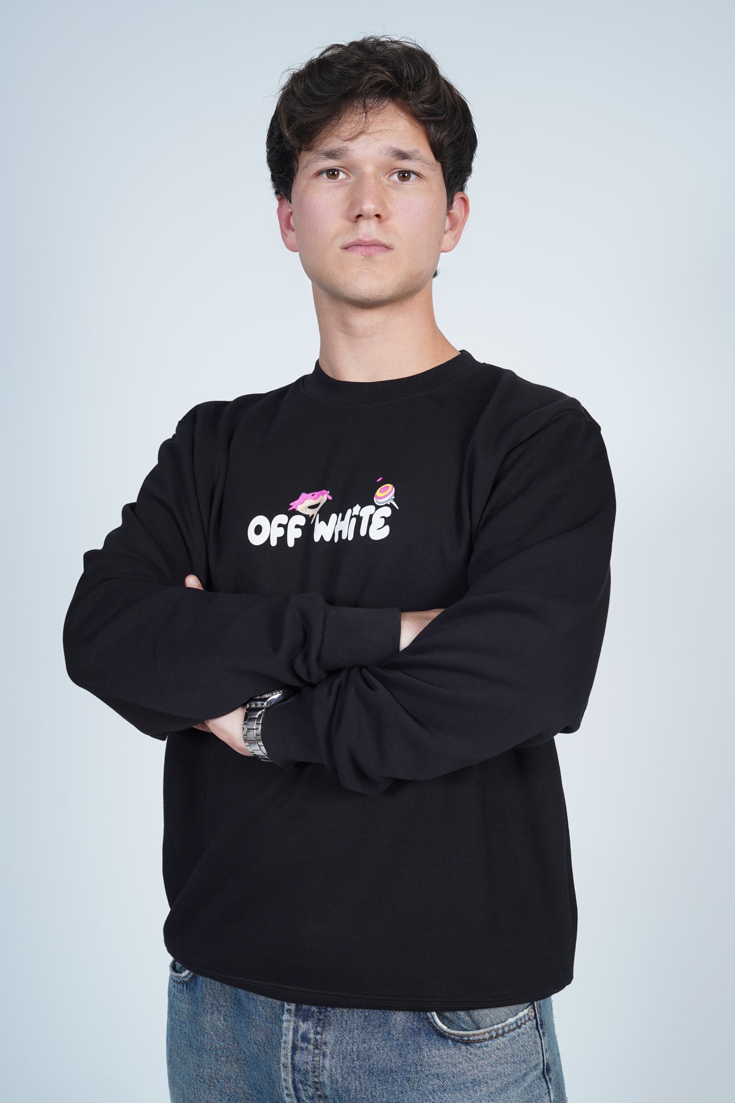 Off-White Siyah Oversize Sweatshirt