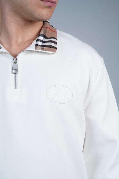 Burberry Yarım Fermuarlı Uzun Kollu Üst