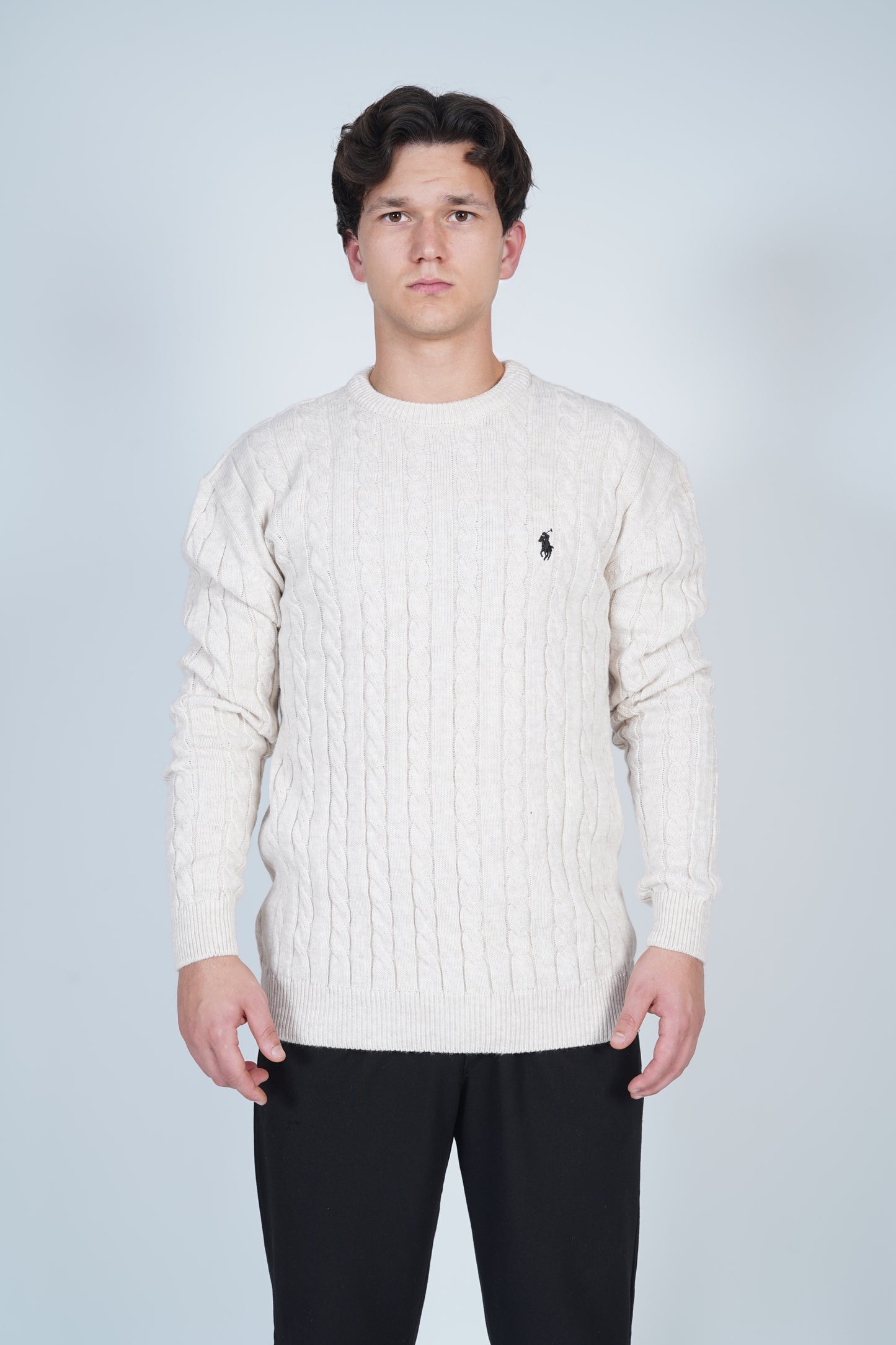 Polo Ralph Lauren Krem Örgü Kazak