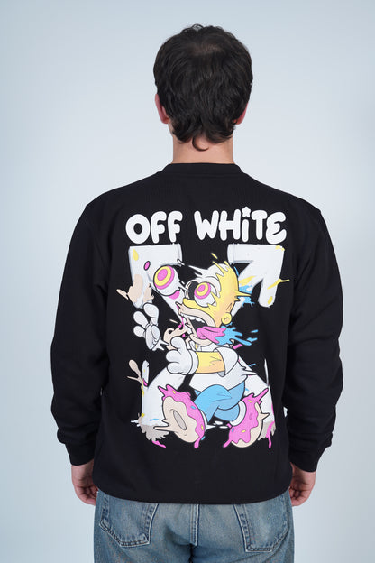 Off-White Siyah Oversize Sweatshirt
