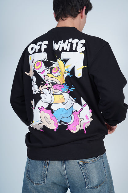 Off-White Siyah Oversize Sweatshirt