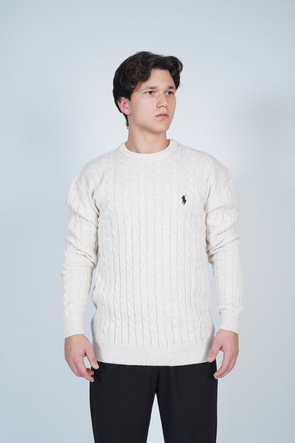 Polo Ralph Lauren Krem Örgü Kazak