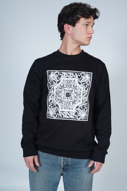 Dolce & Gabbana Siyah Desenli Sweatshirt