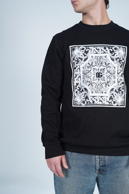 Dolce & Gabbana Siyah Desenli Sweatshirt