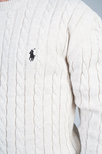 Polo Ralph Lauren Krem Örgü Kazak